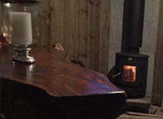 wood burning stove and free logs